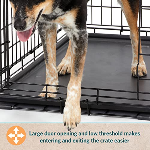 XL Folding Metal Dog Crate with Divider Panel, 48L x 30W x 33H Inches A350