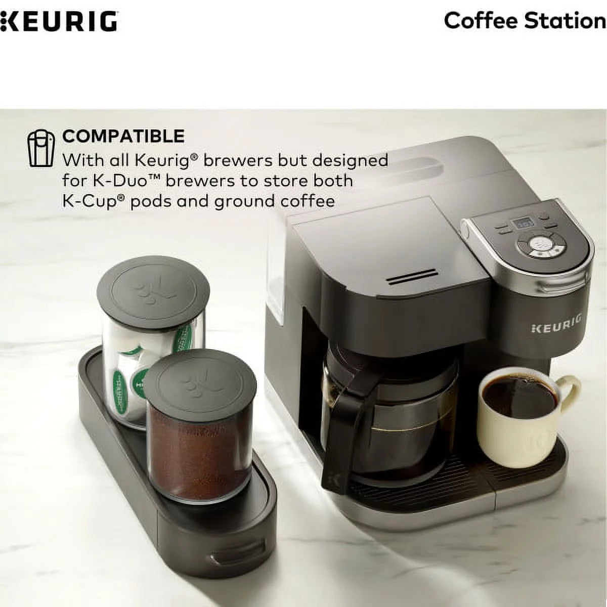 Black Ground Coffee & K-Cup Pod Storage Unit C5365