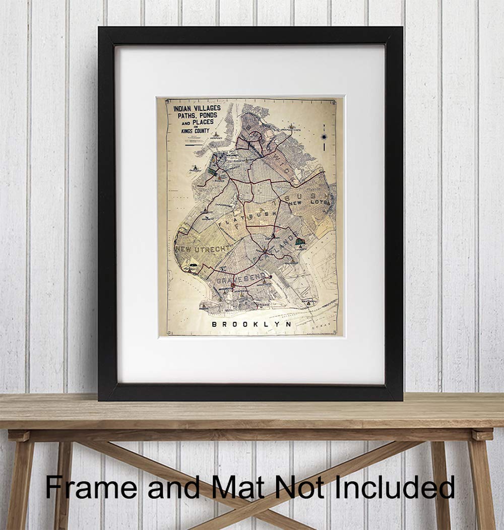 8x10 Vintage Map Poster Print A5028
