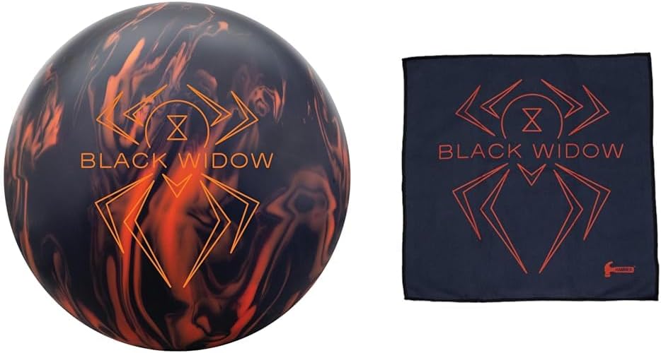 Black Bowling Ball 15lbs and Black Micro Suede Towel E9200