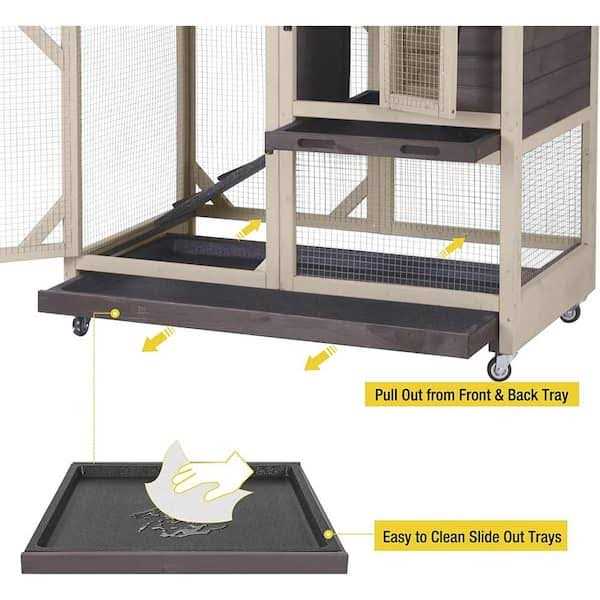 Large Indoor Rabbit Hutch with Pull out Tray H726793
