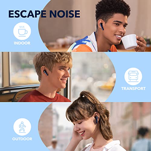 Black Noise Cancelling Wireless Bluetooth Earbuds D224