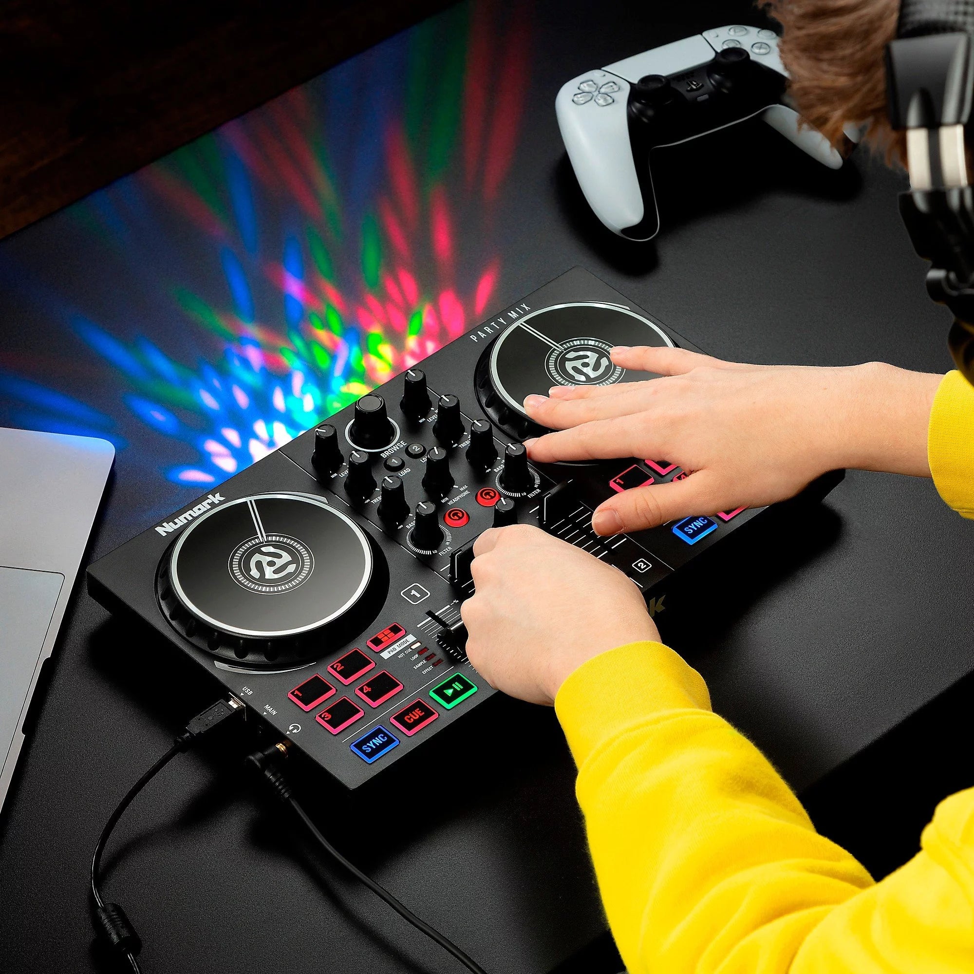 DJ Controller Set with Built-In Lights C9558