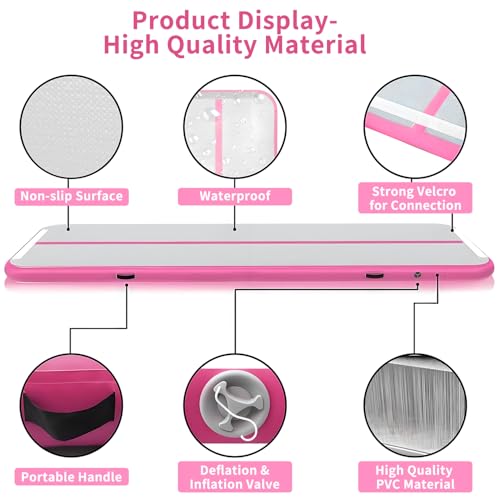 6.6ft/10ft/13ft/16ft/20ft Inflatable Gymnastics Mat with Air Pump P7160