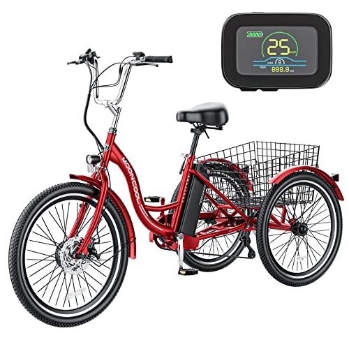 350W 36V 7 Speeds Electric Tricycle with Large Basket Q669538