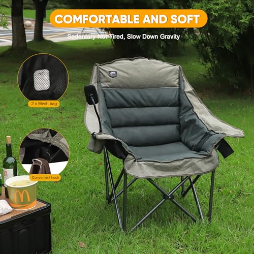 Oversized XL Folding Camping Chair with Cup Holder and Carry Bag S213187