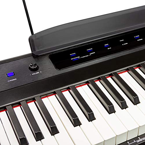 88 Key Digital Piano Keyboard with Full Size Semi-Weighted Keys F415