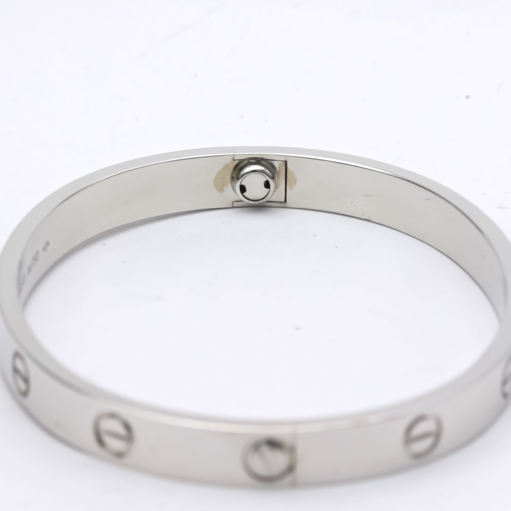 18K White Gold Love Bracelet Bangle B451060