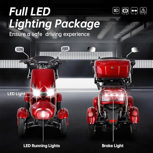 Silver 4 Wheel Mobility Scooter 500lbs Loadweight 31 Mile Long Range Battery K563736