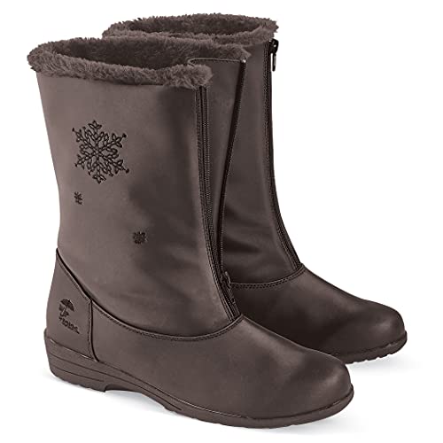 Snowflake Wide Width Winter Boots with Zip Front R410