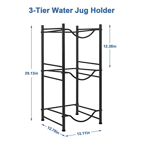 Black 3 Tier Heavy Duty Water Jug Storage Rack X86675