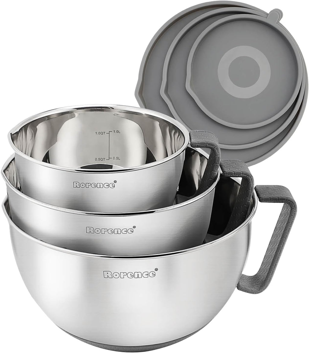 Stainless Steel Non-Slip Mixing Bowls Set of 3 K805