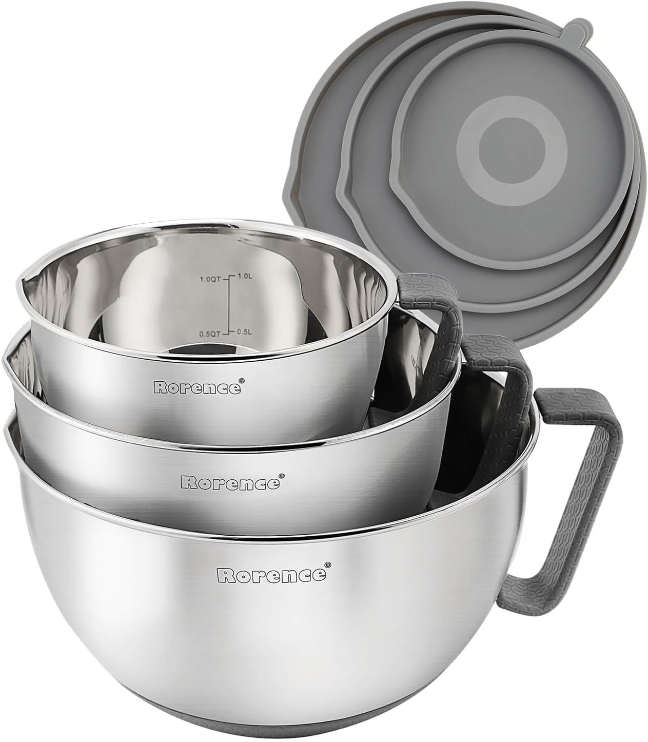 Stainless Steel Non-Slip Mixing Bowls Set of 3 K805