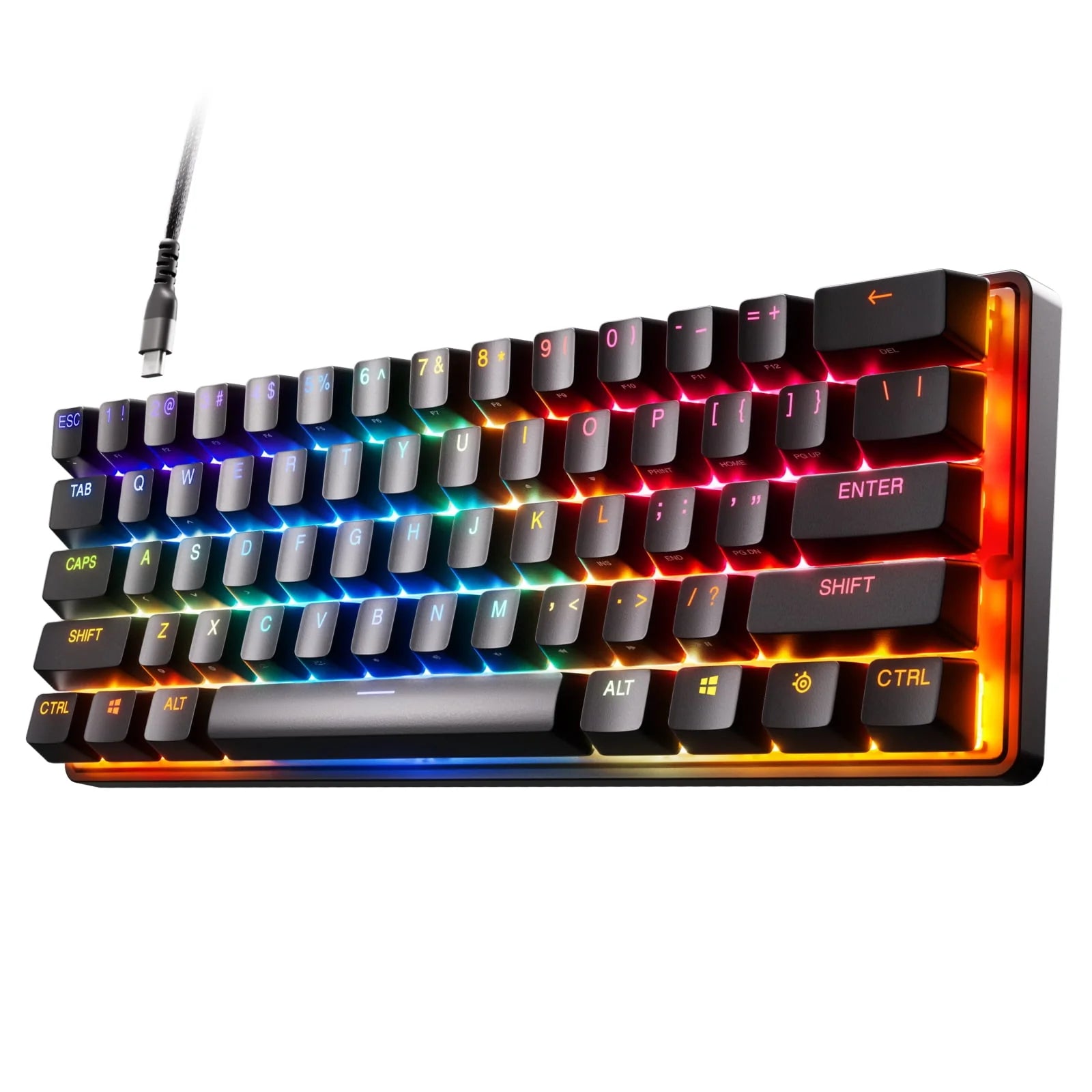 Black 60% Wired Gaming Keyboard with RGB Lighting Z443305