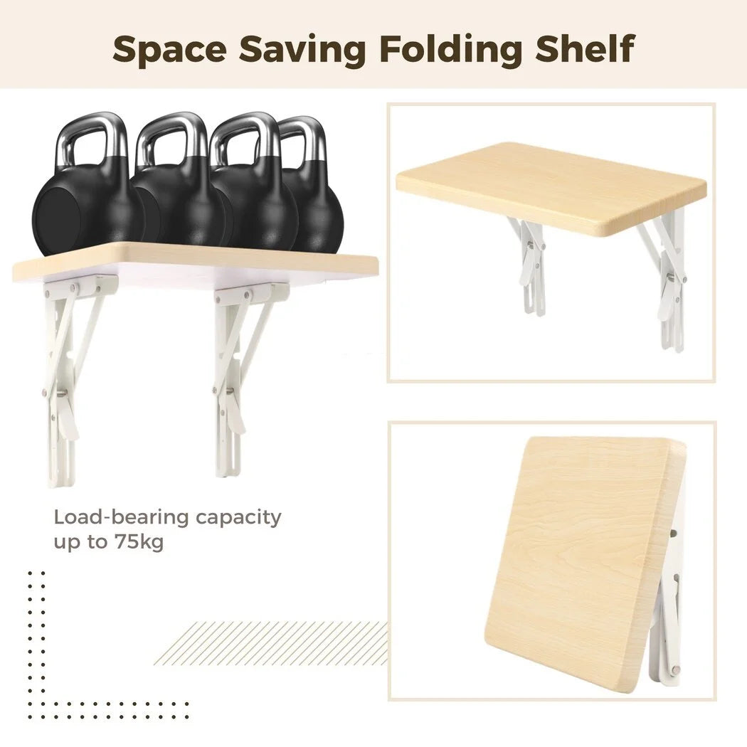 Heavy Duty Wooden Wall Mounted Folding Shelf Z93852