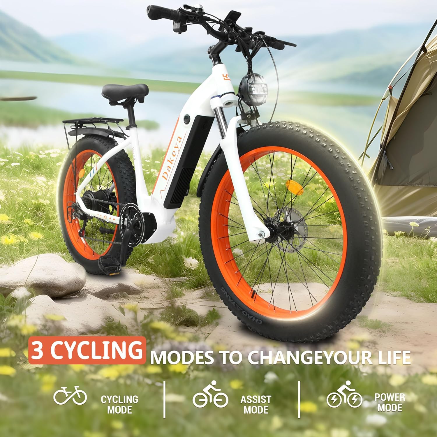 1000W Brushless Motor 7-Speed 48V 15AH Battery 26" x 4.0 Fat Tire Electric Bike P768