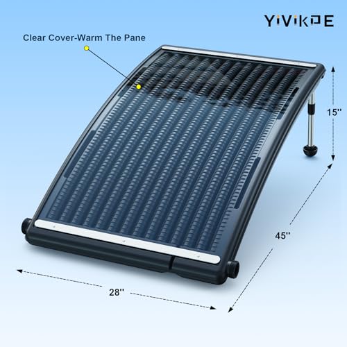 Solar Pool Heater with Two Hoses & Clamps, Two Adapters U5926