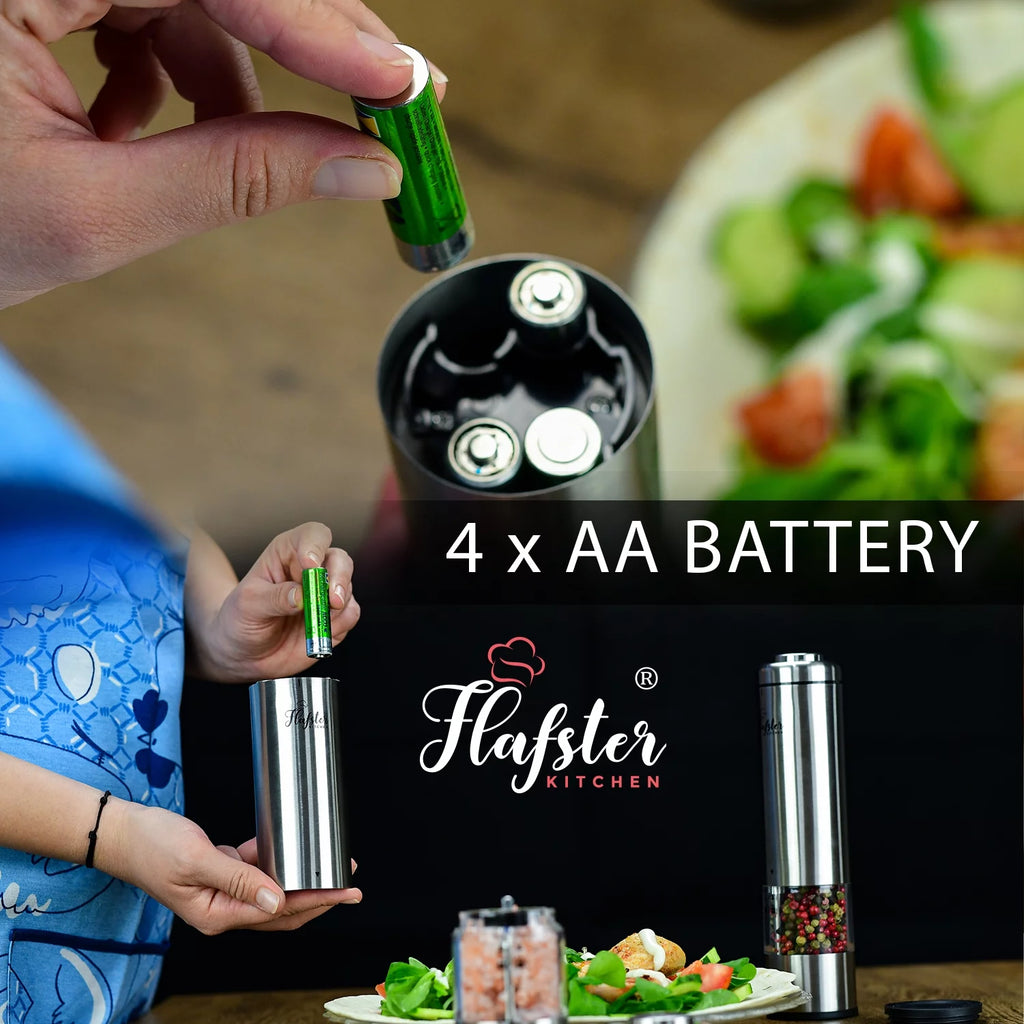 Battery Operated Electric Salt and Pepper Grinder Set D122