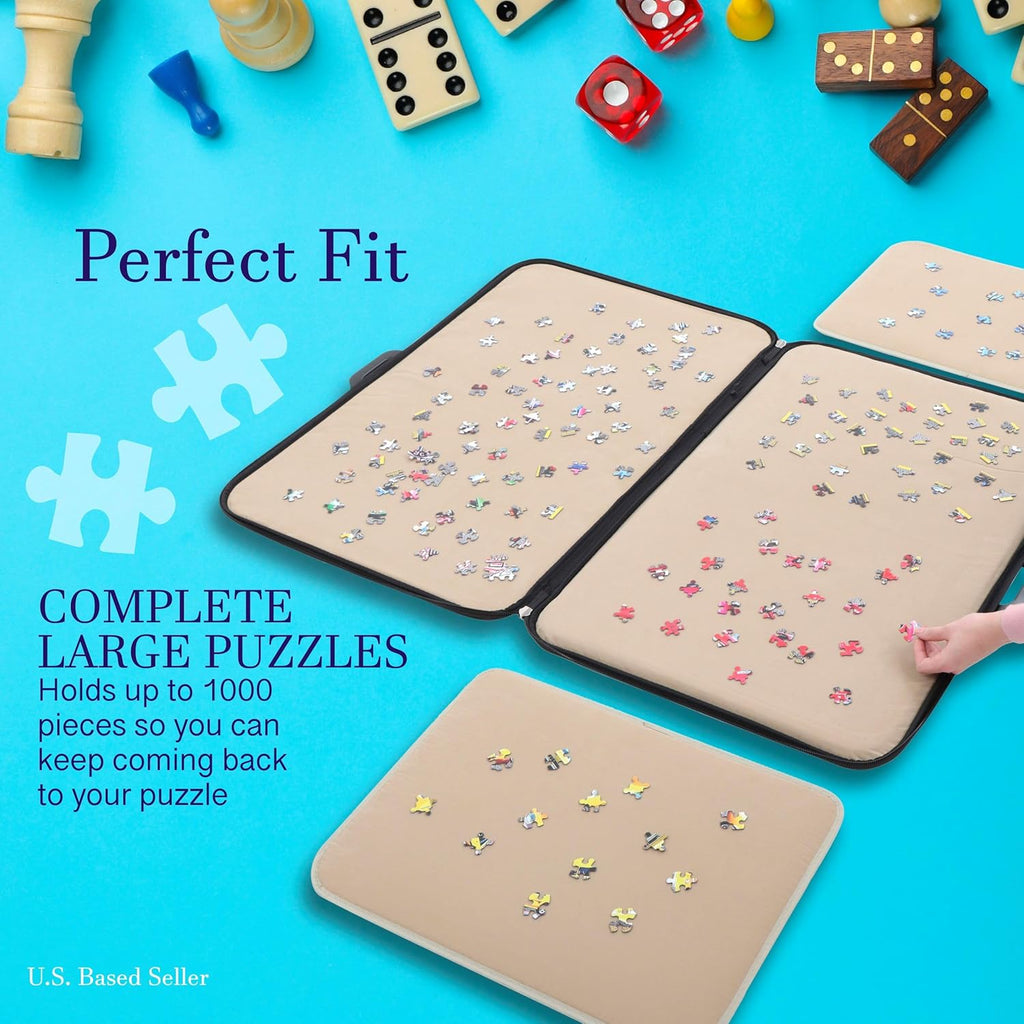 Portable 1000pc Jigsaw Puzzle Carry Case with Puzzle Mat T67988