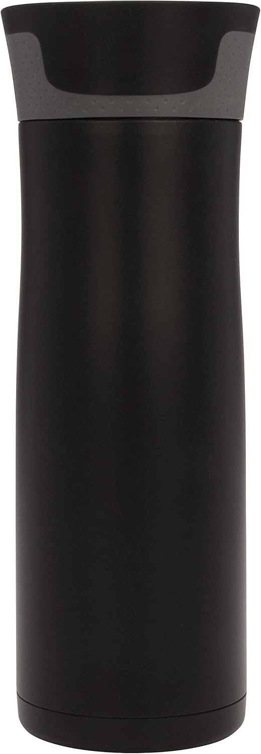 20oz Stainless Steel Vacuum Travel Mugs with Spill-Proof Lids, Chard and Matte Black H367922
