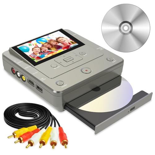 VHS to DVD Recorder, USB, SD Card, HDD Recorder, WiFi Media Recorder with 10 DVD-R V810112