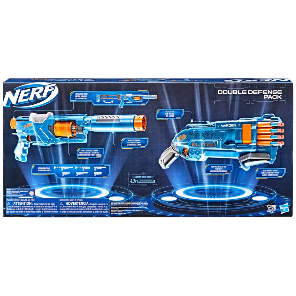 Nerf Elite 2.0 Double Defense Blasters and Darts Set L988