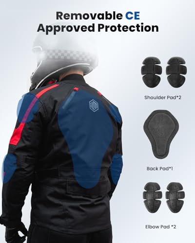 Motorcycle Jacket Adventure Riding Armored Airflow Dirt Bike Touring Waterproof Clothing C11458