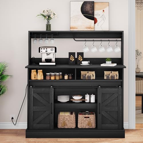 White Coffee Bar with Storage B343
