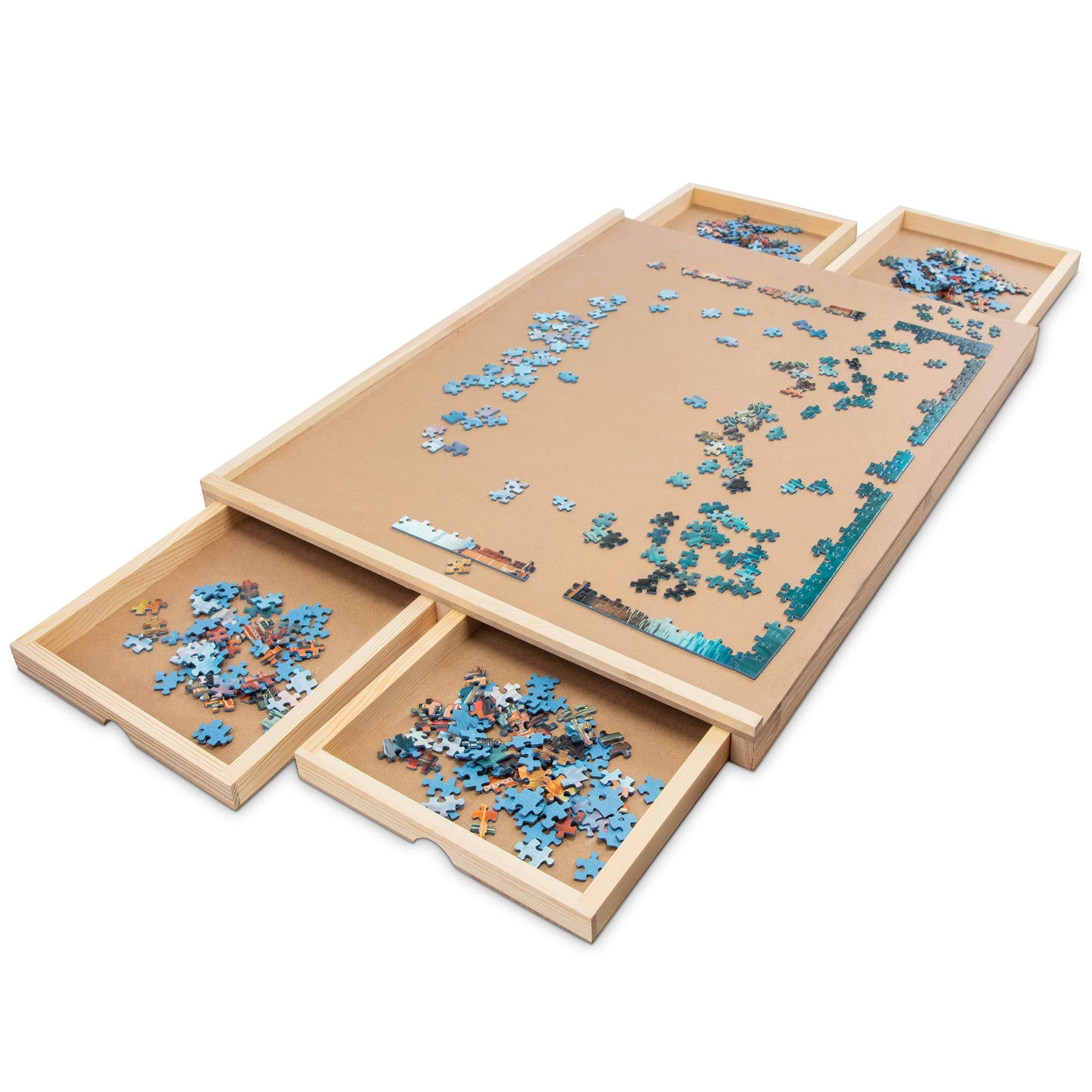 1000 Piece Wooden Jigsaw Puzzle Table with 4 Drawers Q762