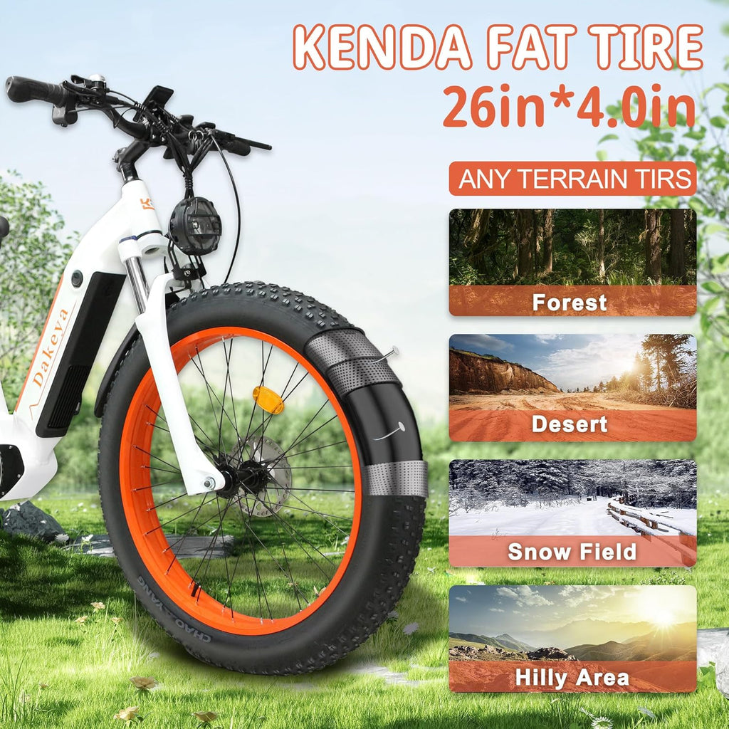 1000W Brushless Motor 7-Speed 48V 15AH Battery 26" x 4.0 Fat Tire Electric Bike P768