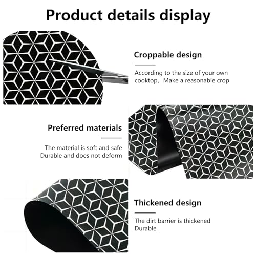 Induction Cooktop Protector Mat - Glass fiber silicone pad, 3 packs with different size combinations X6585