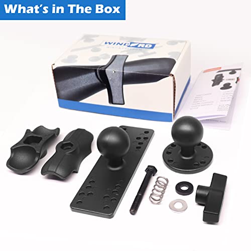 Aluminum Fish Finder Mount with 1.5" Ball, Medium Arm Marine Electronic Mount Y7426