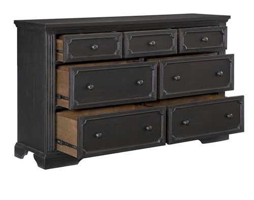 Black Dressing Table with 7 Drawers K679