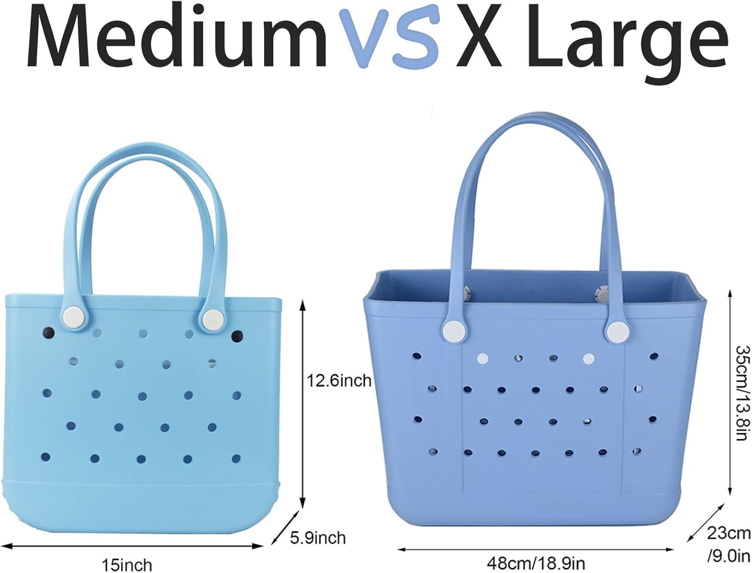 Large Rubber Beach Bag Tote F2124