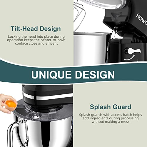 Blue Electric Stand Mixer with 6.5QT Stainless Steel Bowl U89739