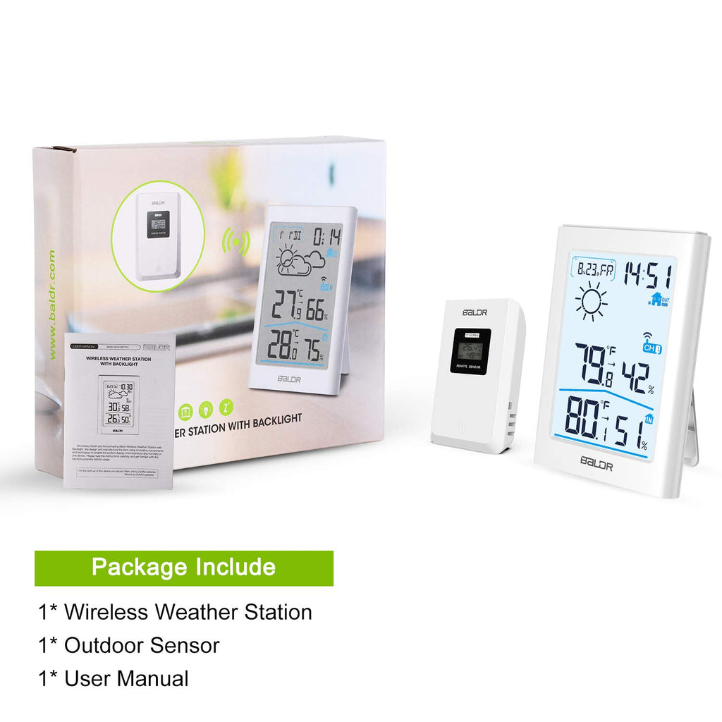 Wireless Indoor Outdoor Thermometer Hygrometer with Remote Sensor N249796