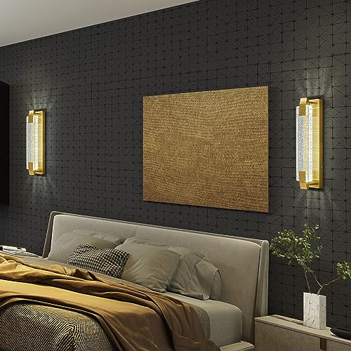 Gold LED Wall Sconce 2 Pack D898