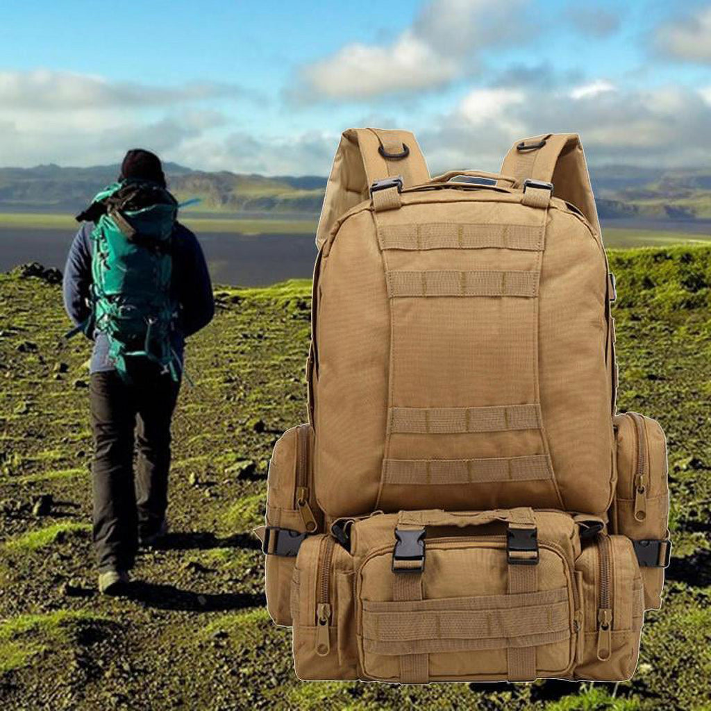 Khaki 55L Travel Backpack L683