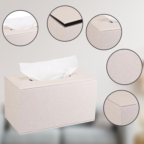 Black Leather Tissue Box Cover S1513