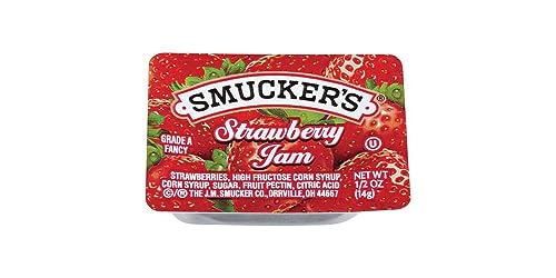 0.5 Ounce 200 Count Strawberry Jam and Grape Jelly Assortment O369