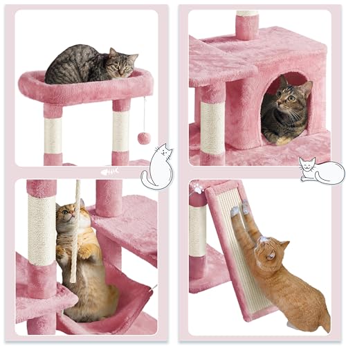 63 Inches Tall Cat Tree with Scratching Posts F5998