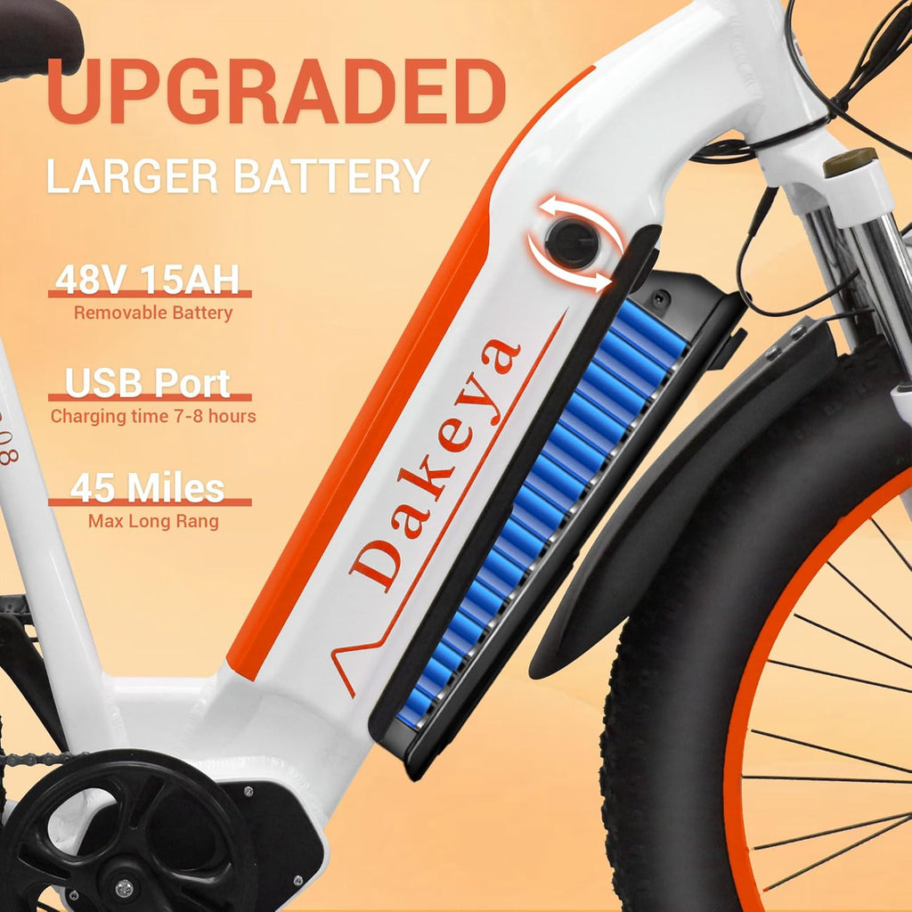 1000W Brushless Motor 7-Speed 48V 15AH Battery 26" x 4.0 Fat Tire Electric Bike P768