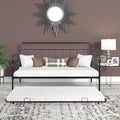 Single bed with rollers, metal, safety barrier A282