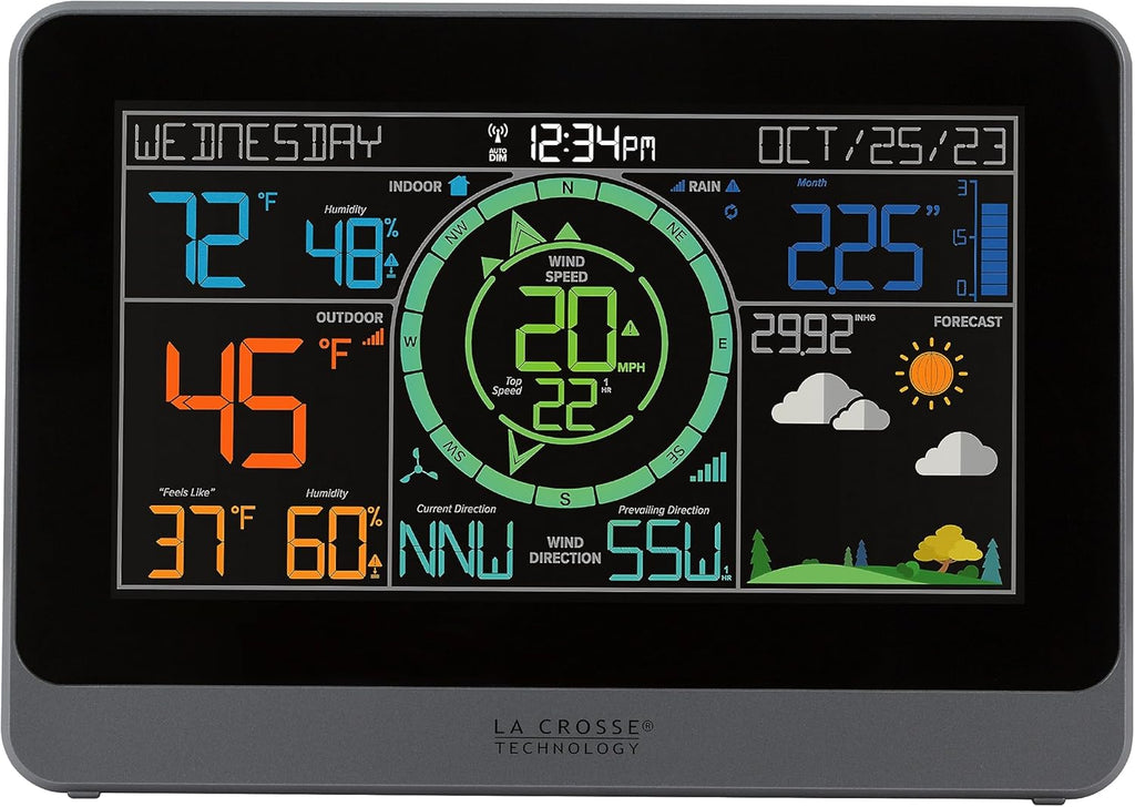 Wireless Color Weather Station with Cyclone Sensor B339