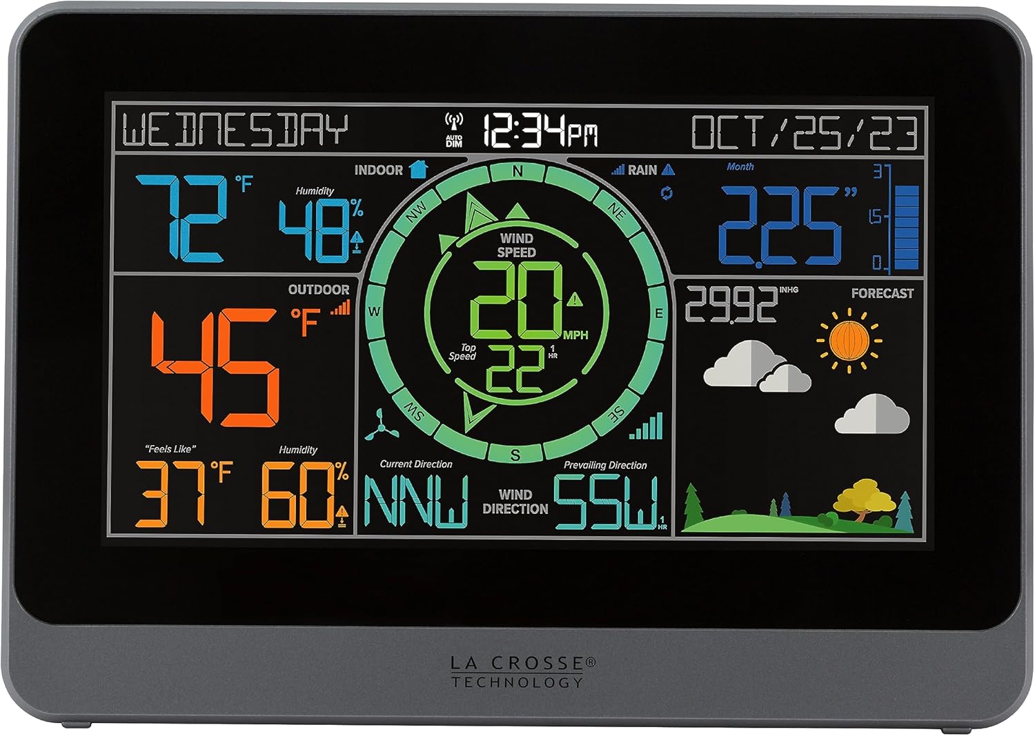 Wireless Color Weather Station with Cyclone Sensor B339
