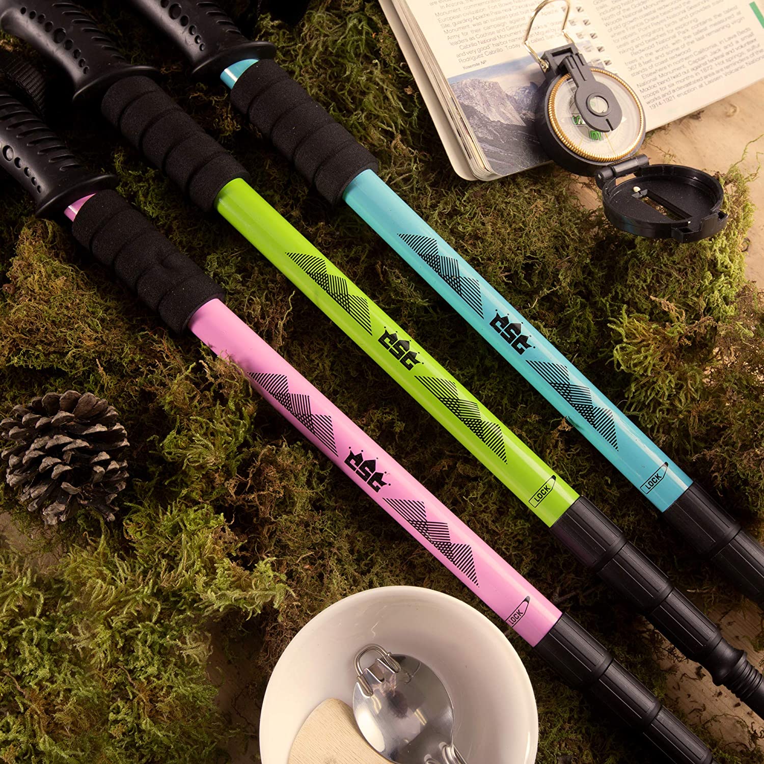 Aluminum Trekking Pole with Interchangeable Tips I4156