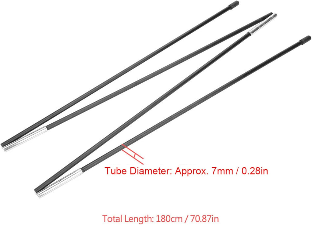 7MM Fiberglass Tent Replacement Support Poles 4 Sections G659286