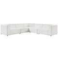 White Vegan Leather 5-Piece Sectional Sofa L843591