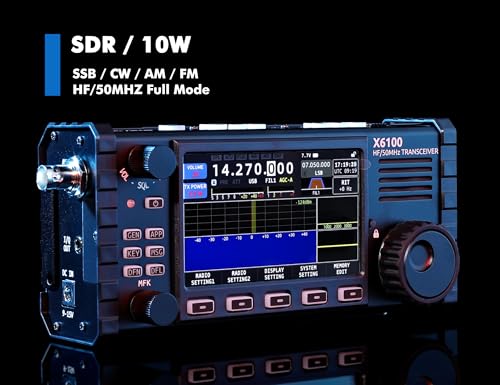 HF Transceiver SDR HF/50MHz Full Mode Built-in Battery Auto Antenna Tuner W5725