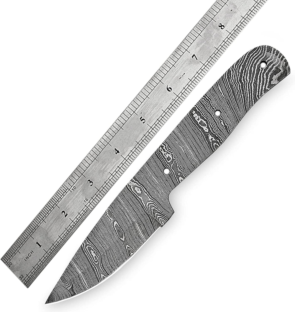 Damascus steel Full Tang Blank Blade Knife O840887